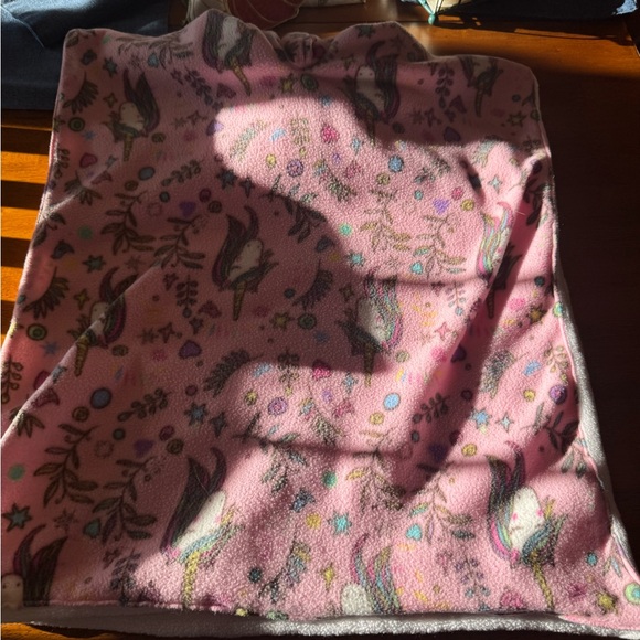 Girls Fleece Pink Magical Unicorns Car seat Poncho by BirdyBotique - Picture 5 of 7